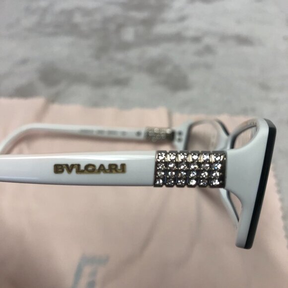 Bvlgari Eyeglasses BV 4039B 5005 Black On White 52-15-135 FRAMES ONLY - Picture 5 of 14